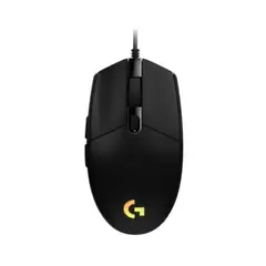 LOGITECH - MOUSE G203 LIGHTSYNC OPTICAL 8000 DPI RGB CON CABLE NEGRO