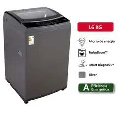 BLACKLINE - Lavadora BLACKLINE SPBL16TL Carga Superior 16Kg Gris