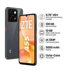 ZTE - Celular A55 675 4GB 128GB 13MP Negro