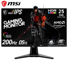 Msi - Monitor MSI MAG 255F E20 25 Full HD Fast IPS 200HZ 05MS GTG HDR