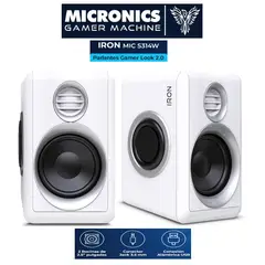 MICRONICS - Parlante IRON WHITE S314W 2. 0 USB 2. 75 RMS:10W MICRONIC