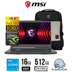 MSI - LAPTOP Thin 15 B13UC 15.6" FHD IPS, Core i5-13420H 16GB DDR4 512GB SSD RTX 3050 4GB FREEDOS