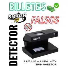 WESTOR - Detector De Billetes Falsos Luz Uv + Lupa Wt-2148