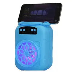 GENERICO - Parlante Bluetooth Portatil LED inalámbrico Celeste