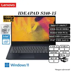 LENOVO - LAPTOP S340-15IIL INTEL I7-1065G7 12GB RAM 512GB SSD INTEL UHD 15.6 FHD
