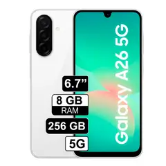 SAMSUNG - Celular Samsung Galaxy A26 5G 256GB - 8GB RAM Blanco