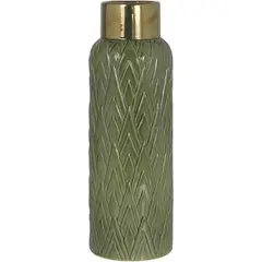 CONCEPT - FLORERO VERDE CON DORADO