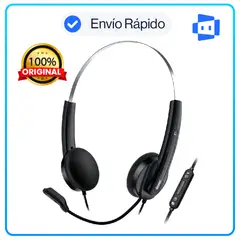 GENIUS - Audífono con Micrófono HS-220U USB-C con Botón Copilot Negro