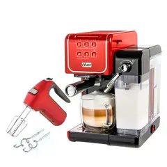 OSTER - Cafetera Automática PrimaLatte BVSTEM6801R+Batidora de Mano