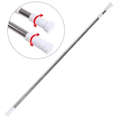 GENERICO - VARILLA TELESCÓPICA AJUSTABLE PARA CORTINA DE DUCHA BAÑO Y COCINA