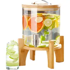 GENERICO - Dispensador de  bebida 5 Lt   con base de madera