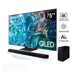 SAMSUNG - Smart TV 75 pulgadas QLED 4K Q65D con Soundbar HW-Q800D