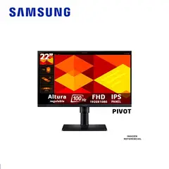 SAMSUNG - Monitor Essential S4 DE 22 LS22D400GALXPE FHD IPS 100Hz HDMI