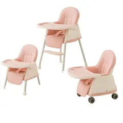 GENERICO - Silla de Comer Carrito Multifuncional Rosado