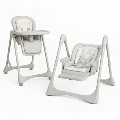 GENERICO - Silla de Comer Mecedora Multifuncional Gris