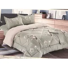 MINGDA - Set de Edredon 2 Pz c/ Carnero + Set Sabanas + Fundas 5 Piezas PREMIUN