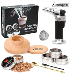 GENERICO - Kit ahumador con soplete y 4 chips de madera (Librería Gastro).