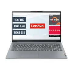 LENOVO - Laptop Lenovo Idea Pad Slim 3 15BR8 AMD Ryzen 7 5825U 16GB RAM 512GB SSD 15.6" FHD FreeDos