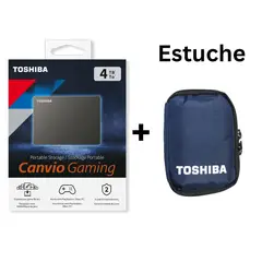 TOSHIBA - Disco Duro Externo 4 TB Canvio Gaming Negro + Estuche Funda