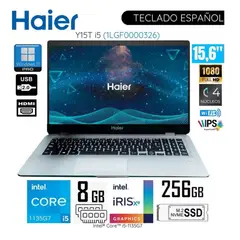 HAIER - Laptop Haier Y15T I5 Intel Corei5-1135G7 8GB RAM  256GB SSD 15.6"   FHD  Intel Iris Xe 1LGF0000326
