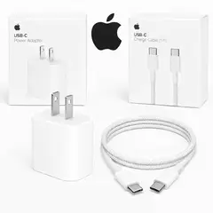 APPLE - Cargador  20w + Cable USB-C a C (Trenzado)