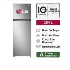 LG - REFRIGERADORA TOP FREEZER GT26BPP 264L PLATEADA