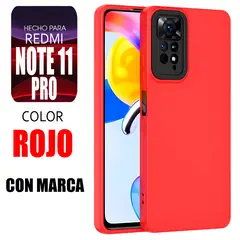 XIAOMI - Silicone Case Para Redmi Note 11 Pro Rojo Con Marca