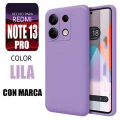 XIAOMI - Silicone Case Para Redmi Note 13 Pro Lila Con Marca