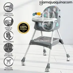 BABY - Silla de Comer con Mecedora «DALÍ» con juguete Gray