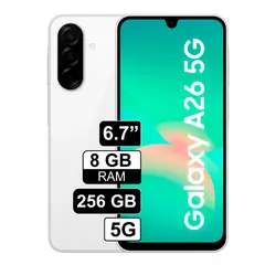 SAMSUNG - Celular Samsung Galaxy A26 5G 256GB - 8GB RAM Blanco