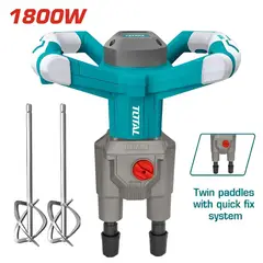 TOTAL TOOLS - Mezcladora De Cemento Y Pintura Total De 1800w - TD616006
