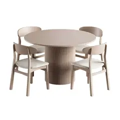GENERICO - Juego de Comedor Vumea - Beige e Ivory