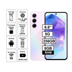 SAMSUNG - Celular libre Galaxy A55 256GB 8GB RAM 6,6 Pulg Rosa