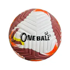 ONEBALL - PELOTA DE FÚTBOL UEFA - NÚMERO 5 - PVC FOAM - BLANCO/NARANJA