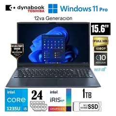 DYNABOOK - NOTEBOOK 15.6" SATELLITE PRO C50K INTEL I5-1235U 24GB 1TB SSD WINDOWS 11 PRO - AZUL + MOCHILA