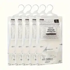 MEGIMPERU - Pack de 05 Bolsas Deshumidificadoras Absorbente de Humedad