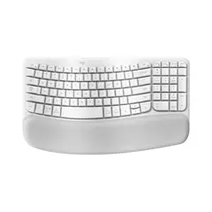 LOGITECH - Teclado Inalámbrico Logitech Ergo Wave Keys Blanco
