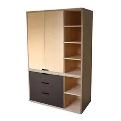 HOGAR & SPACIOS - HYS ROPERO 2 PUERTAS DOO ROSA PALO