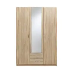 HOGAR & SPACIOS - HYS ROPERO 2 PUERTAS ESPEJO MOOD ARENOSO