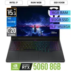 LENOVO - Laptop Lenovo LEGION 5 15IRX10 Intel Core i7-13650HX Ram 16GB SSD 512GB RTX 5060 15.3" WUXGA Win 11