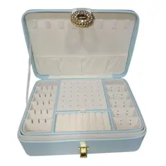 GENERICO - Joyero Caja Organizadora Portátil de Joyas 2 Niveles