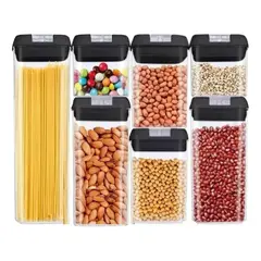 U BUY - Set 7 Contenedores De Alimento Tapa Hermética Almacenamiento