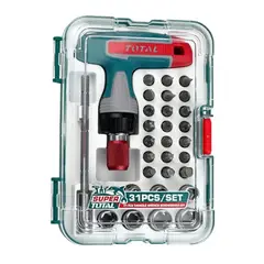 TOTAL TOOLS - Punta destornillador jgo x 31pz + mango en T