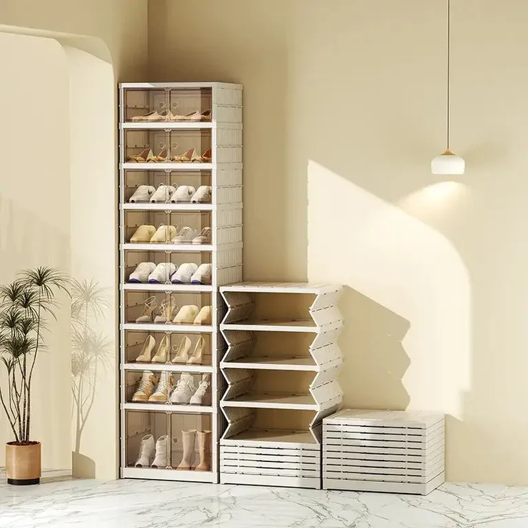 ORGANIZADOR PLEGABLE 9 NIVELES PARA 18 PARES TAPA ACRILICA
