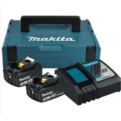 MAKITA - Makpac 2 Baterias 3.0Ah 18V LXT (BL1830B) + cargador simple rapido