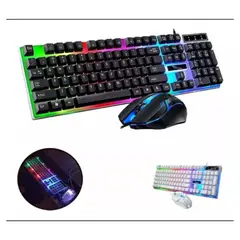 GENERICO - Kit Teclado Gamer y Mouse con luz inalámbrico