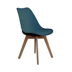 GENERICO - SILLA COMEDOR TERRAZA OV-EMA ASIENTO TAPIZADO EN CUERO