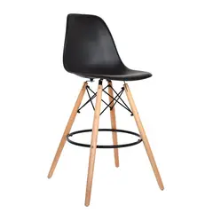 GENERICO - SILLA DE BAR CAJERA - EAMES NEGRO