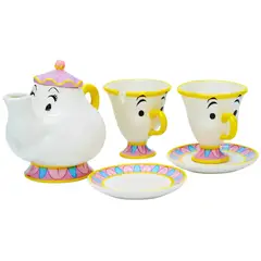 XCLUSIVE - Juego de té Sra Potts y Chip Tetera taza de La Bella y la Bestia