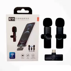 GENERICO - Micrófono Inalámbrico Tipo C Dual K11 para Grabación y Streaming